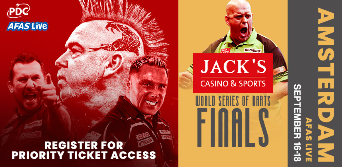 Jack's World Series of Darts Finals Register for priority ticket
